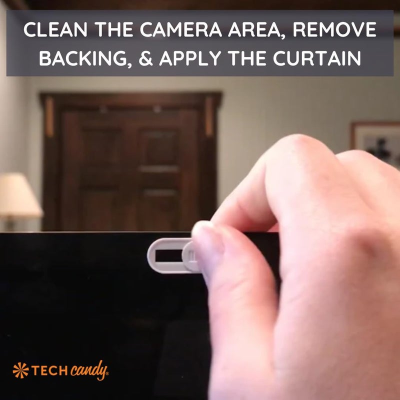 Tech Candy Bad Guy Blocker Webcam Cover Privacy Protector, Black - Secure, Thin, Durable, for Computers, Laptops, Tablets, & Smartphones, Easy Application (Black, 1-Pack) - Image 3